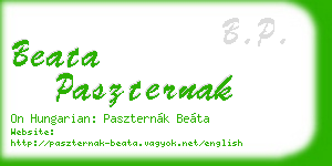 beata paszternak business card