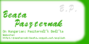 beata paszternak business card